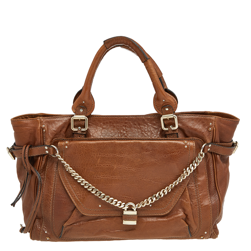 Chloe Brown Leather Paddington Capsule Tote